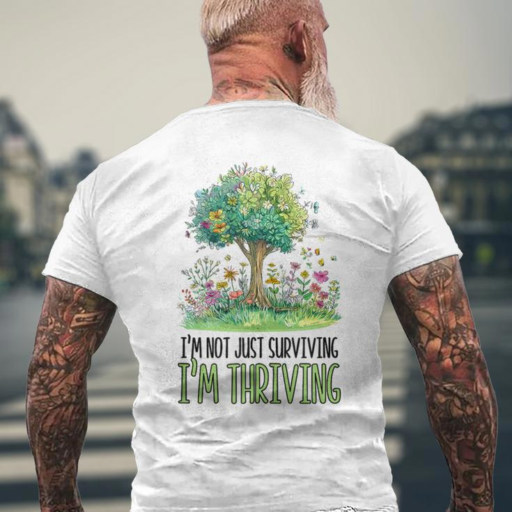 Not Just Surviving Thriving Stroke Survivor Men's T-shirt Back Print Gifts for Old Men