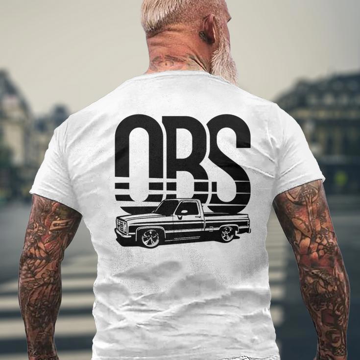 Obs Old Body Style Lowered Truck Vintage Car Show Men's T-shirt Back Print Gifts for Old Men