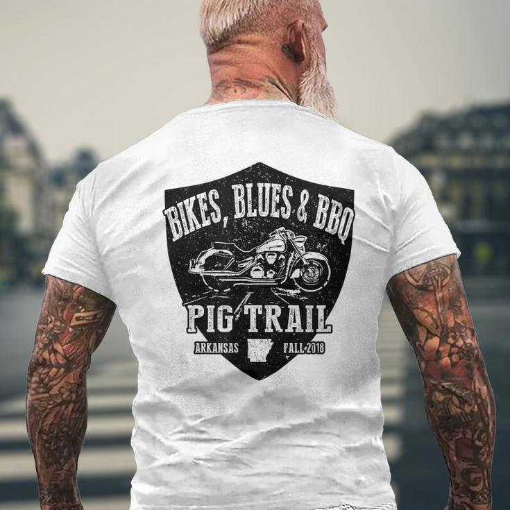 Official Pig Trail Bikes Blues Bbq Motorcycle Mens Back Print T-shirt Gifts for Old Men