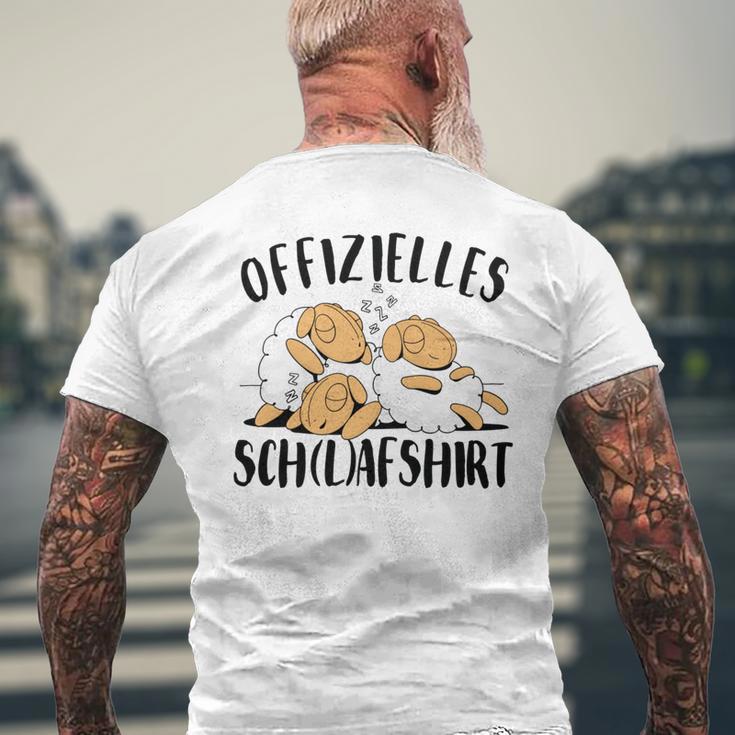 Offizielles Schlaf Pyjama Schlafanzug Herren Damen T-Shirt mit Rückendruck Geschenke für alte Männer