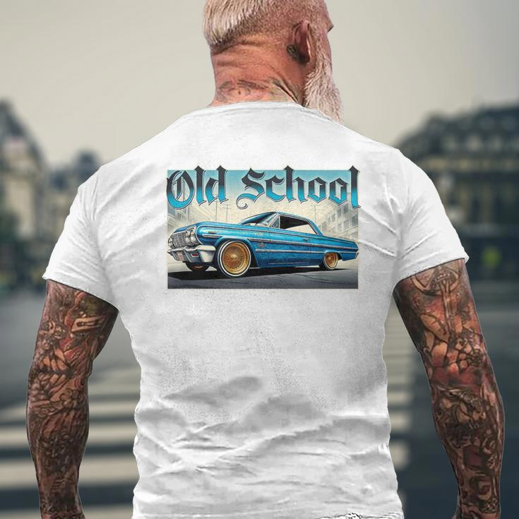 Old School Classic Lowrider Low Rider Impala Chicano Men's T-shirt Back Print Gifts for Old Men