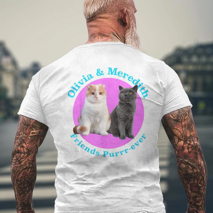 Olivia And Meredith Friends Purrr Ever Cat Men s T shirt Back Print Monsterry