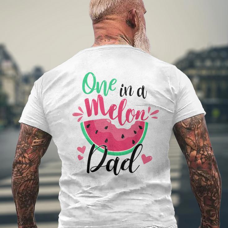 One In A Melon Dad Summer Birthday Party Matching Family Men's T-shirt Back Print Gifts for Old Men