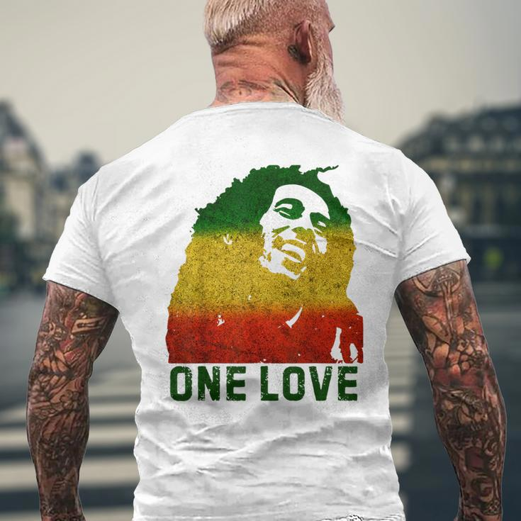 One Reggae Love Reggae Music Lover Jamaica Rock Roots Men's T-shirt Back Print Gifts for Old Men