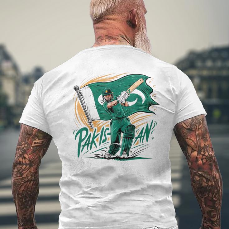 Pakistan Cricket Jersey 2024 Cricket Flag Of Pakistan Tank Men's T-shirt Back Print Gifts for Old Men