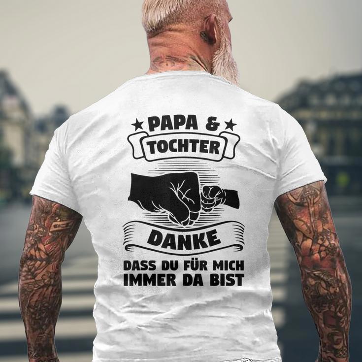 Papa & Tochter Danke Papa & Tochter Familie T-Shirt mit Rückendruck Geschenke für alte Männer