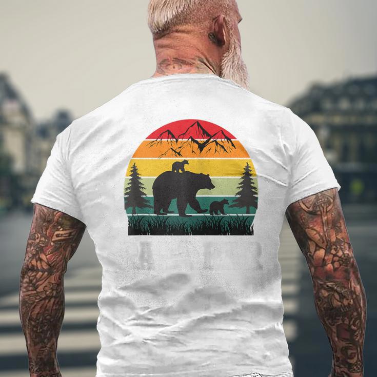 Papa Bär Mit Zwillingenatertag Retroater & Opa Geschenk Kapuzenjacke T-Shirt mit Rückendruck Geschenke für alte Männer