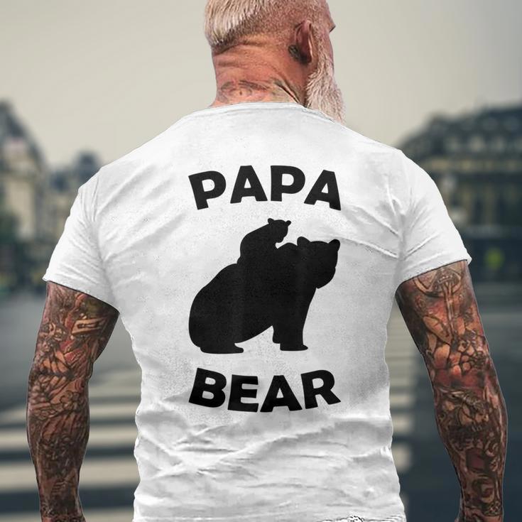 Papa Bear Baby Cub Für Papa Zumatertag T-Shirt mit Rückendruck Geschenke für alte Männer