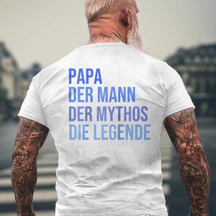 Papa Der Mann Der Mythos Die Legende Raglan T-Shirt mit Rückendruck Geschenke für alte Männer