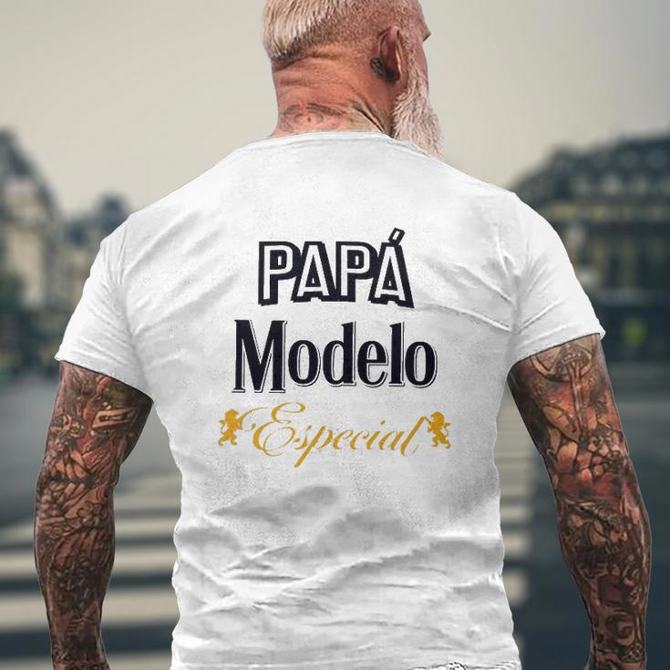 Papá Modelo Especial Mexican Beer Father's Day Mens Back Print T-shirt Gifts for Old Men