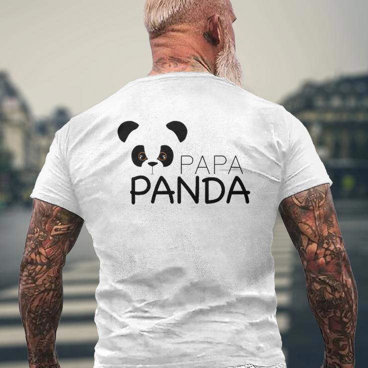 Papa Panda Panda Lover Proud Daddy Mens Back Print T-shirt Gifts for Old Men