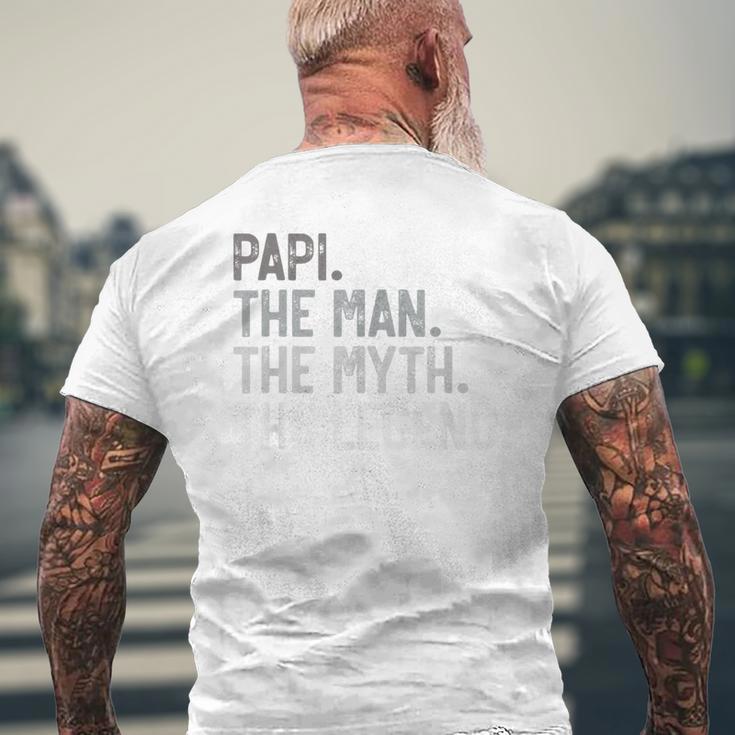 Papi The Man The Myth The Legend Father's Day For Grandpa Men's T-shirt Back Print Gifts for Old Men