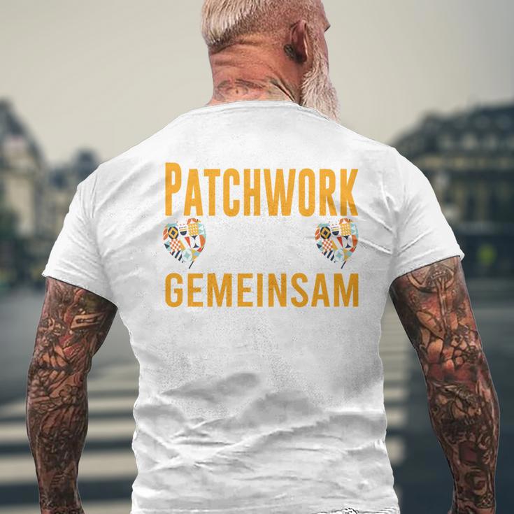 Patchwork Papa Gemeinsam Sind Wir Stark Bonus Papa Spruch T-Shirt mit Rückendruck Geschenke für alte Männer