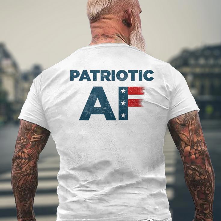 Patriotic Af American Flag Destroyed For July 4Th Men's T-shirt Back Print Gifts for Old Men