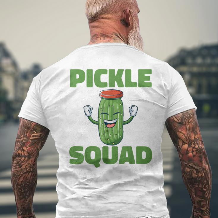Pickle Squad Foodie Vegan Dill Pickle Adult Pickle Squad Men's T-shirt Back Print Gifts for Old Men