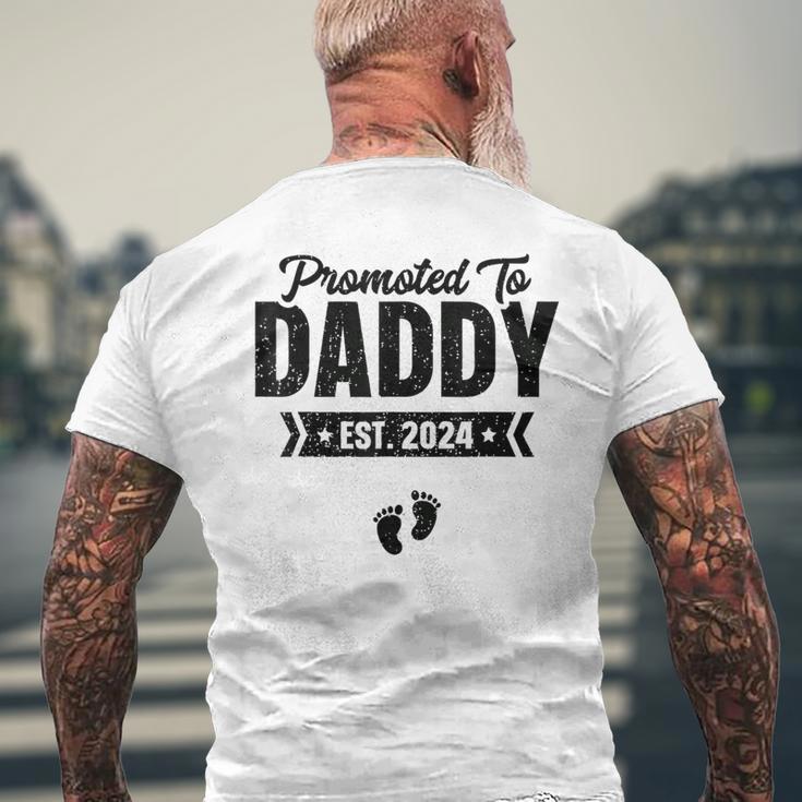 Promoted To Daddy Est 2024 Baby-Geschenke Für Neuen Papa T-Shirt mit Rückendruck Geschenke für alte Männer