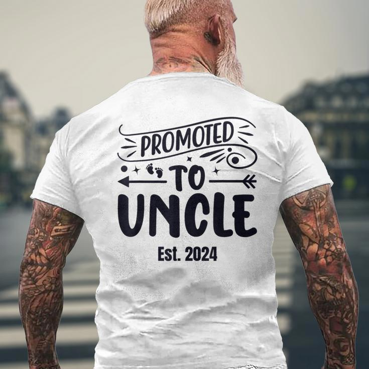 Promoted To Uncle 2024 Soon To Be Uncle Mens Men's T-shirt Back Print Gifts for Old Men