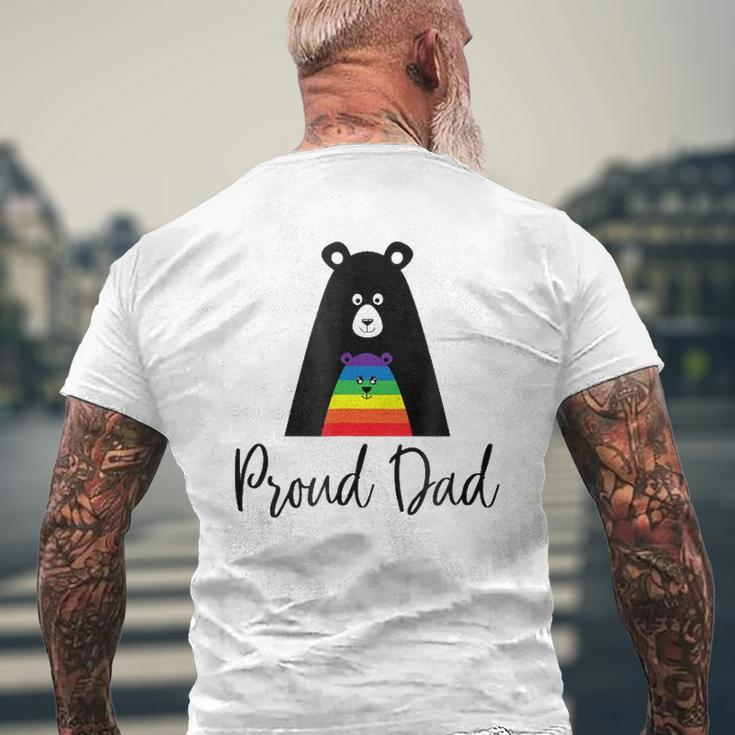 Proud Dad Gay Pride Gay Pride And Father Love Mens Back Print T-shirt Gifts for Old Men