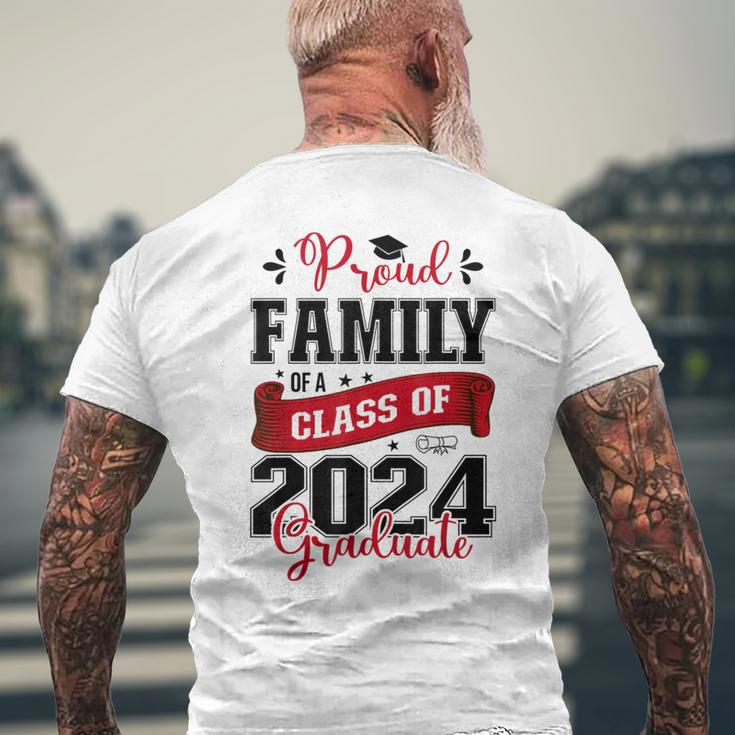 Proud Family Of A Class Of 2024 Graduate For Graduation Men's T-shirt Back Print Gifts for Old Men
