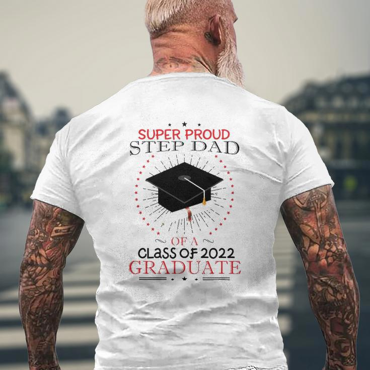 Proud Step Dad The Class Of 2018 Graduate Graduation Mens Back Print T-shirt Gifts for Old Men