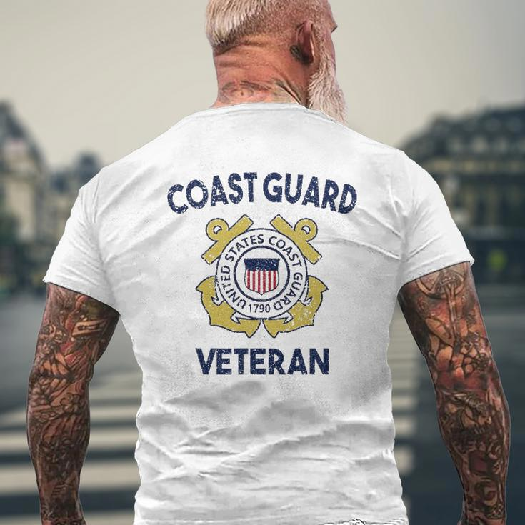 Proud Us Coast Guard Veteran Military Pride Mens Back Print T-shirt Gifts for Old Men