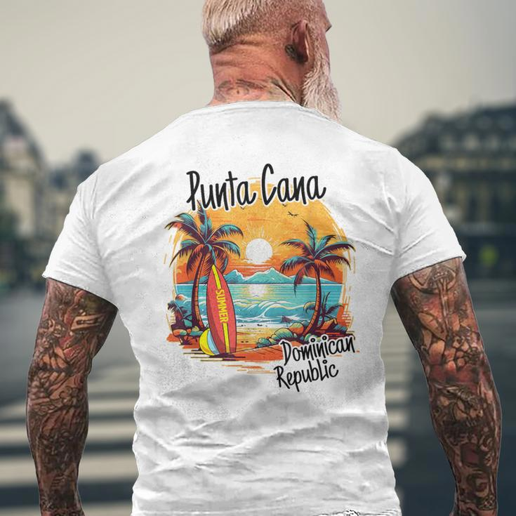 Punta Cana Dominican Republic Vacation Beach Family Trip Men's T-shirt Back Print Gifts for Old Men