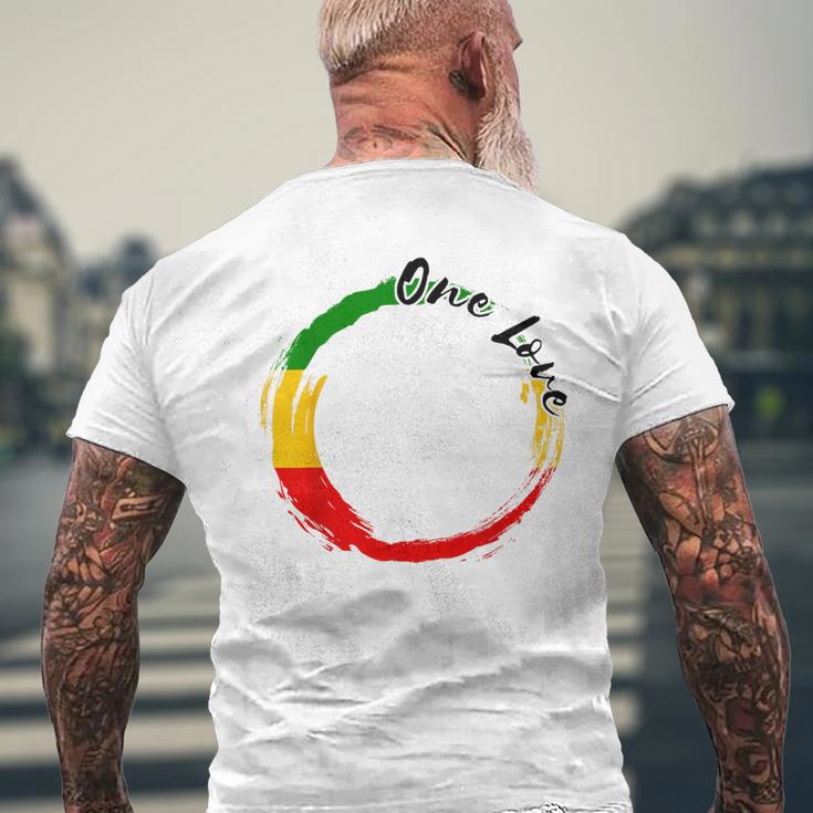 Rastafari Roots Jamaican One Love Reggae Rasta Reggae Men's T-shirt Back Print Gifts for Old Men