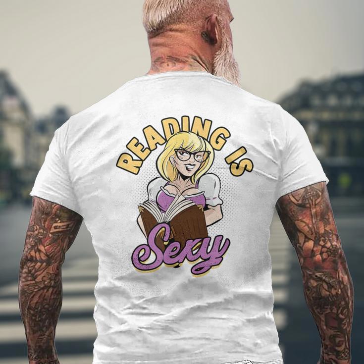 Reading Is Sexy History Literature And Quotes Bookworm Men's T-shirt Back Print Gifts for Old Men