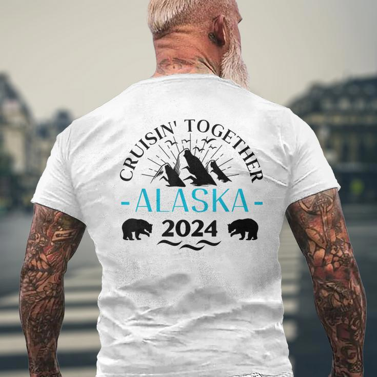 Retro Alaska Cruise 2024 Family Cruise 2024 Family Matching Men's T-shirt Back Print Gifts for Old Men