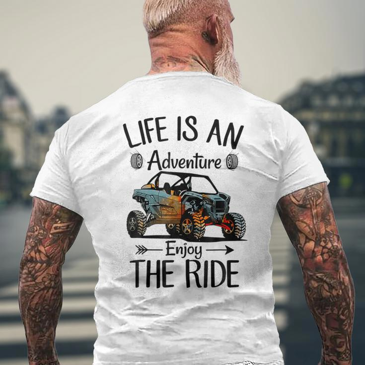 Retro Enjoy The Ride Atv Rider Utv Mud Riding Sxs Offroad Men's T-shirt Back Print Gifts for Old Men