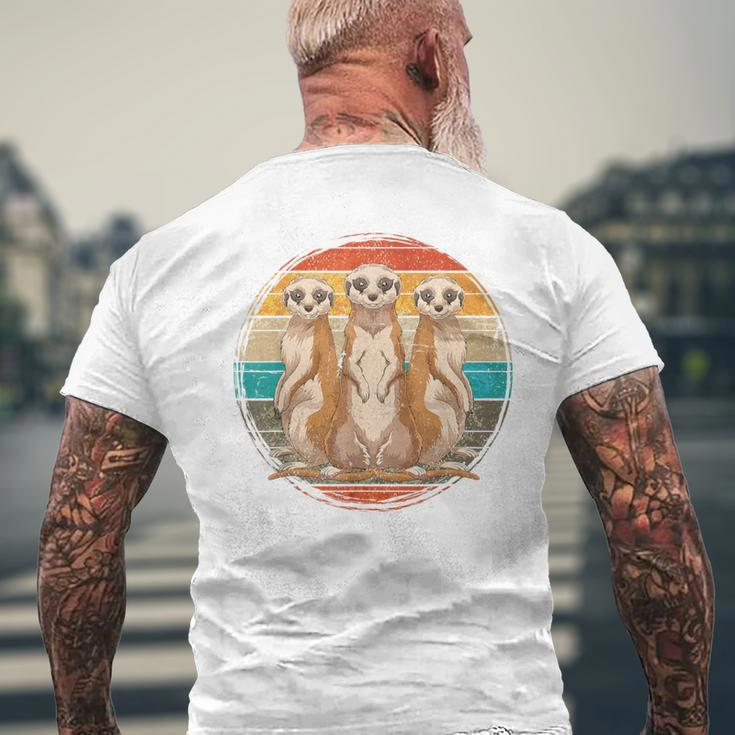 Retro Erdmännchen Kurzärmliges Herren-T-Kurzärmliges Herren-T-Shirt Vintage Sonnenuntergang Unisex Geschenke für alte Männer