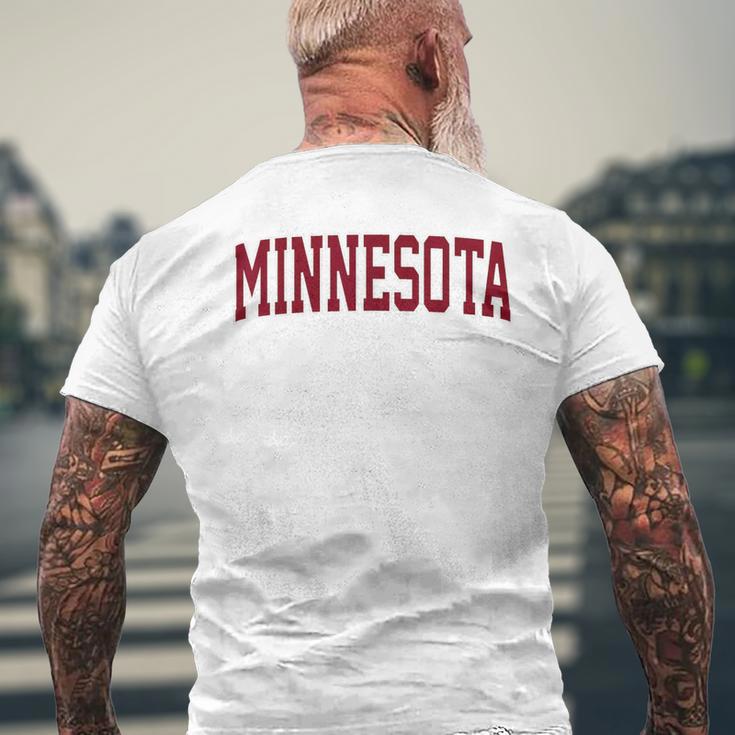 Retro Minnesota Vintage Minnesota Gold Maroon Throwback Men's T-shirt Back Print Gifts for Old Men