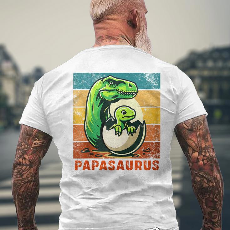 Retro Papasaurusatertag Bester Papa T-Rex Papa Dinosaur Kapuzenjacke T-Shirt mit Rückendruck Geschenke für alte Männer