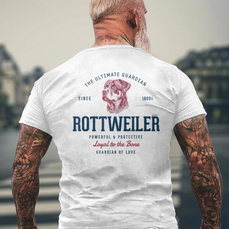 Retro-Styled Vintage Rottweiler T-Shirt mit Rückendruck Geschenke für alte Männer