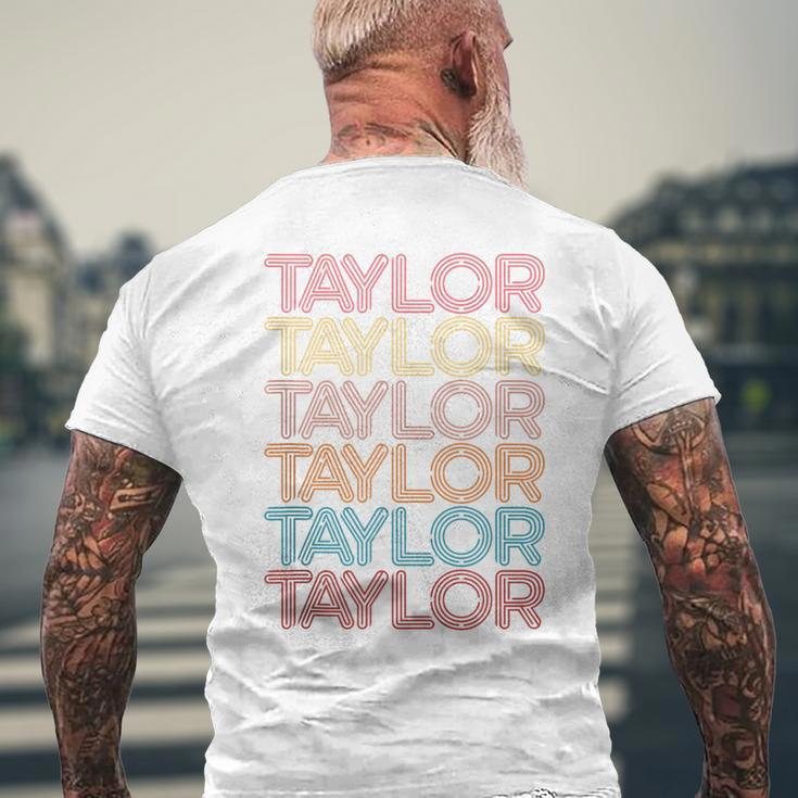 Retro Taylor First Name Vintage Taylor Men's T-shirt Back Print Gifts for Old Men