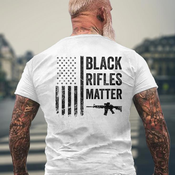 Rifles Matter Pro Gun Rights Camo Usa Flag T-Shirt mit Rückendruck Geschenke für alte Männer