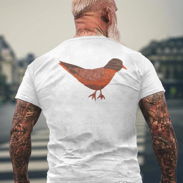 Robin Graphic Backyard Bird Lovers Men's T-shirt Back Print Gifts for Old Men