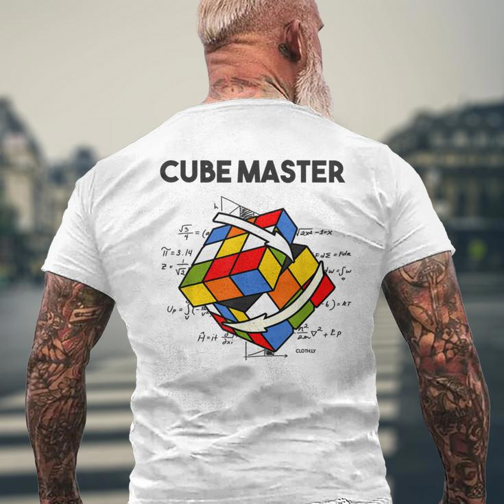 Rubik's Cube Magic Cube Retro Rubi Vintage Nerd White T-Shirt mit Rückendruck Geschenke für alte Männer
