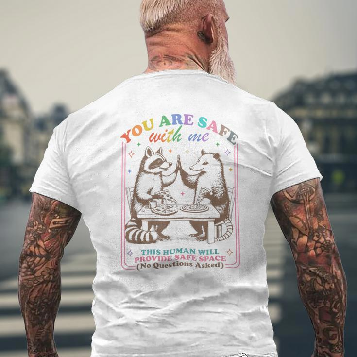You Are Safe With Me This Human Will Provide Safe Space Lgbt Men's T-shirt Back Print Gifts for Old Men