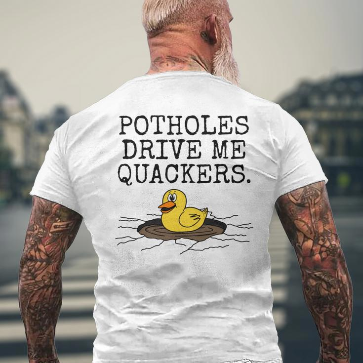 Schlaglöcher Straßenarbeiten Ente Lustig T-Shirt mit Rückendruck Geschenke für alte Männer