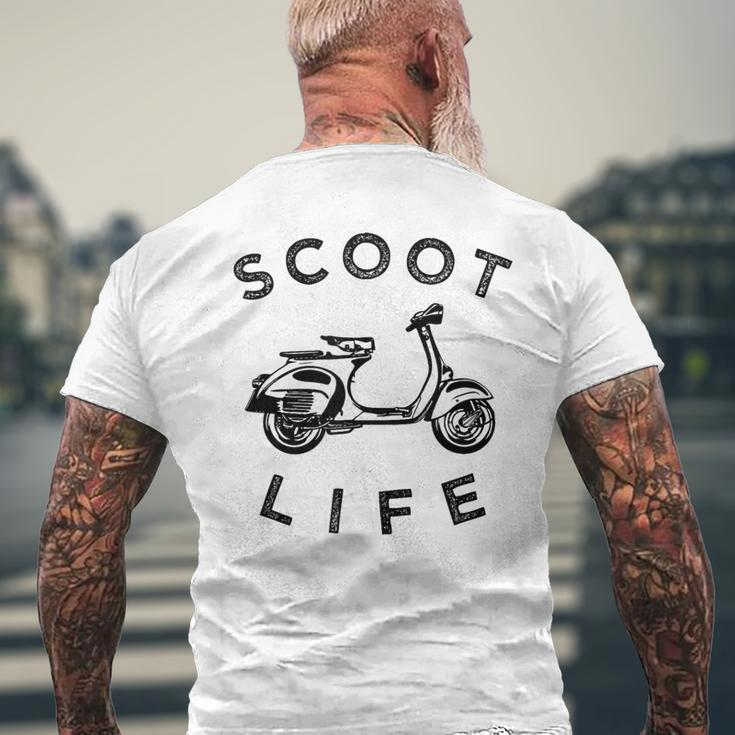 Scoot Life Scooter Fun Moped Graphic Men's T-shirt Back Print Gifts for Old Men