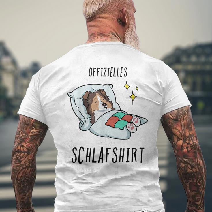 Sheltie Pyjamas Gray S T-Shirt mit Rückendruck Geschenke für alte Männer