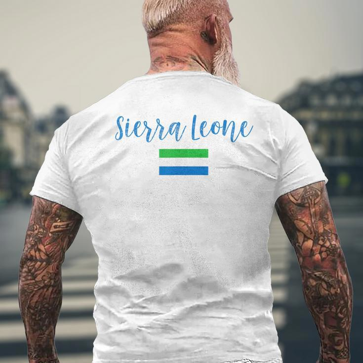 Sierra Leone Sierra Leone Flag Vintage Men's T-shirt Back Print Gifts for Old Men