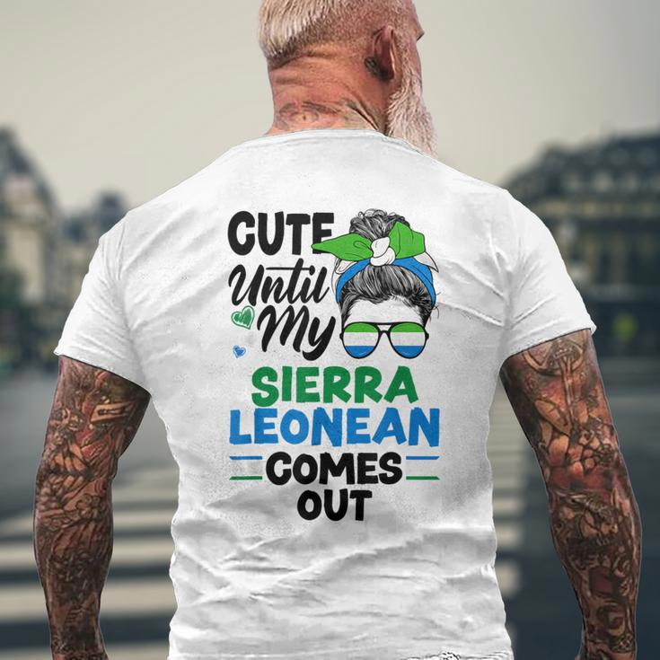 Sierra Leonean Sierre Leone Flag Men's T-shirt Back Print Gifts for Old Men
