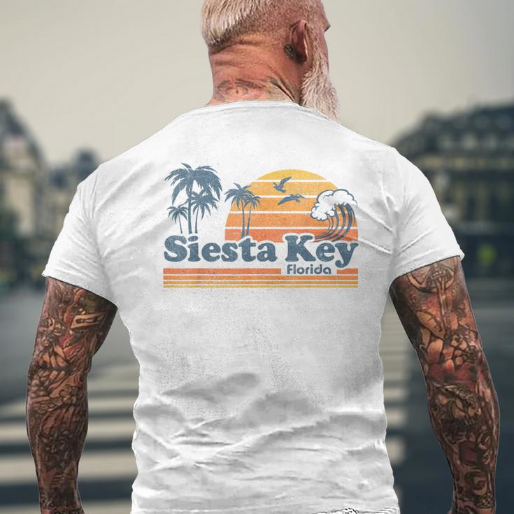Siesta Key Beach Florida Vintage Spring Break Vacation Retro Men's T-shirt Back Print Gifts for Old Men