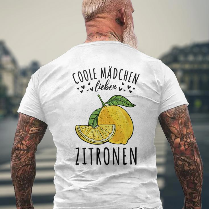 Sommer Coole Mädchen Lieben Zitronen T-Shirt mit Rückendruck Geschenke für alte Männer