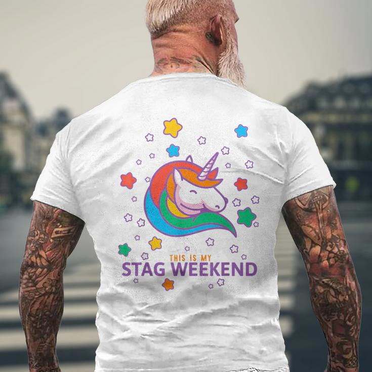 Stag Weekend Unicorn Matching Set 1 Of 2 Groom Men's T-shirt Back Print Gifts for Old Men