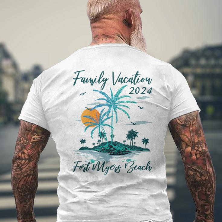 Summer Family Vacation 2024 Florida Fort Myers Beach Men's T-shirt Back Print Gifts for Old Men