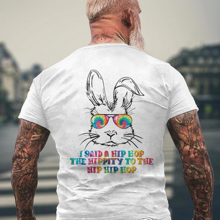 Sunglass Bunny Hip Hop Hippity Tie Dye Easter Men's T-shirt Back Print Gifts for Old Men