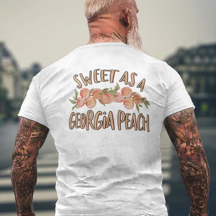 Sweet As A Georgia Peach Cute Southern Georgia Girl Men's T-shirt Back Print Gifts for Old Men